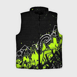 Женский жилет Яркое граффити на черной стене