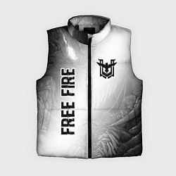 Женский жилет Free Fire glitch на светлом фоне: надпись, символ