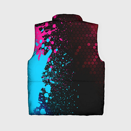Женский жилет Cyberpunk 2077 - neon gradient: по-вертикали / 3D-Черный – фото 2