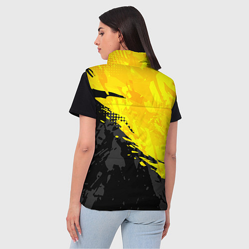 Женский жилет Black and yellow / 3D-Красный – фото 4