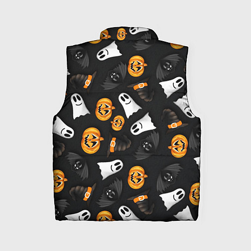 Женский жилет Тыквы и привидения / 3D-Черный – фото 2