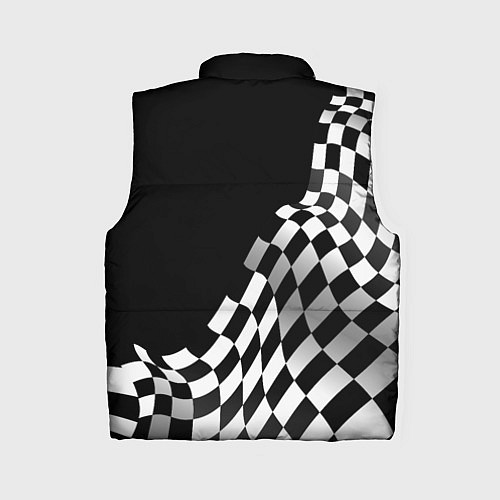 Женский жилет Volkswagen racing flag / 3D-Черный – фото 2