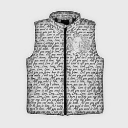 Женский жилет Текст песни: что вам нужно - это любовь, цвет: 3D-черный