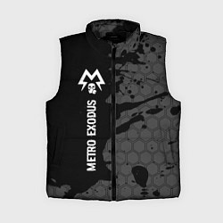 Женский жилет Metro Exodus glitch на темном фоне: по-вертикали