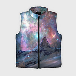 Женский жилет Снежная вершина и бесконечное космическое простран