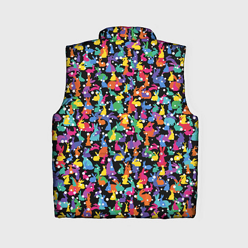 Женский жилет Разноцветные кролики / 3D-Светло-серый – фото 2
