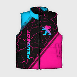 Женский жилет Peugeot - neon gradient: надпись, символ