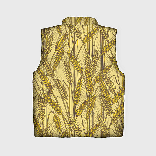 Женский жилет Винтажные колоски пшеницы / 3D-Черный – фото 2