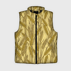 Женский жилет Винтажные колоски пшеницы