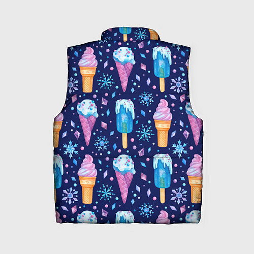 Женский жилет Новогоднее мороженое / 3D-Светло-серый – фото 2