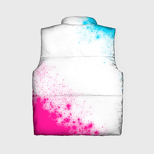 Женский жилет Half-Life neon gradient style: надпись, символ / 3D-Черный – фото 2