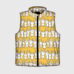 Женский жилет Милое семейство кроликов, цвет: 3D-светло-серый