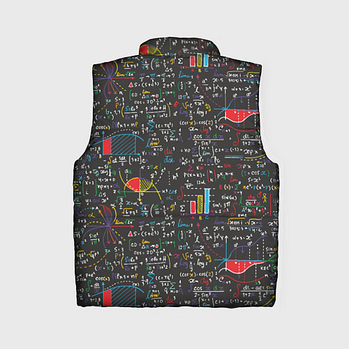 Женский жилет Шпаргалка по математике с формулами / 3D-Черный – фото 2