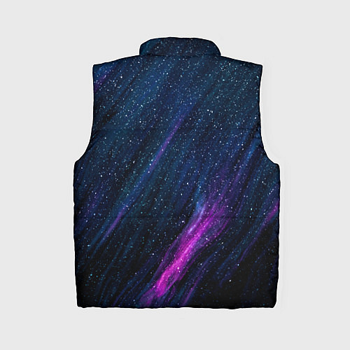Женский жилет Звёздное абстрактное фиолетовое небо / 3D-Светло-серый – фото 2