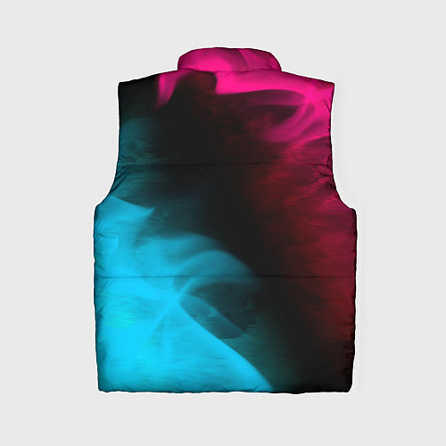 Женский жилет Saab - neon gradient: надпись, символ / 3D-Черный – фото 2