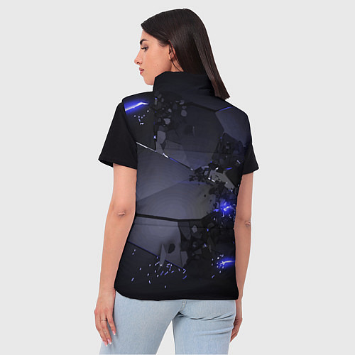 Женский жилет Неоновые плиты, взрыв / 3D-Красный – фото 4