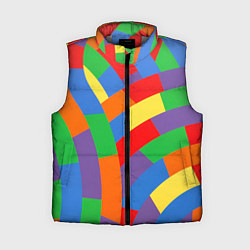 Женский жилет Разноцветные текстуры и паттерны, цвет: 3D-светло-серый
