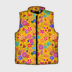 Женский жилет Нарисованные цветы - орнамент