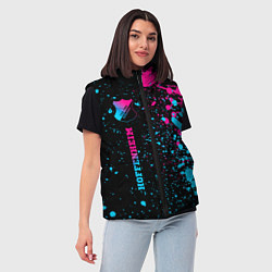 Женский жилет Hoffenheim - neon gradient: по-вертикали, цвет: 3D-черный — фото 2