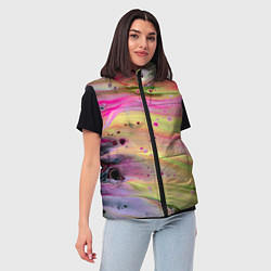 Женский жилет Растекающиеся краски, цвет: 3D-светло-серый — фото 2