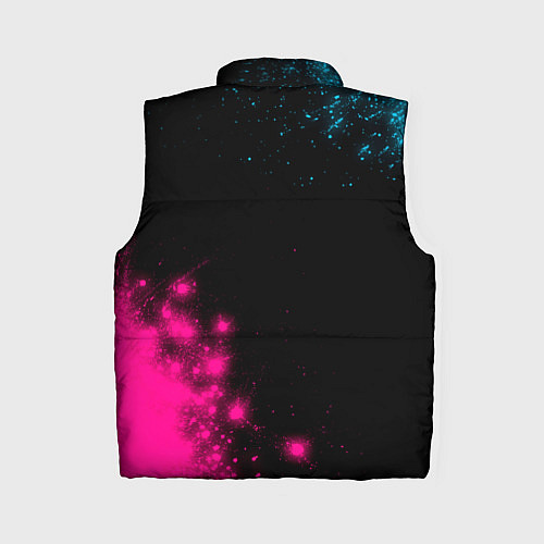 Женский жилет Galatasaray - neon gradient: надпись, символ / 3D-Черный – фото 2