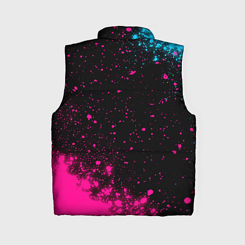 Женский жилет Cyberpunk 2077 - neon gradient: надпись, символ / 3D-Черный – фото 2