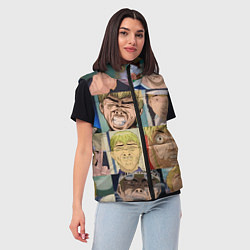 Женский жилет Лицо ГТО, цвет: 3D-светло-серый — фото 2