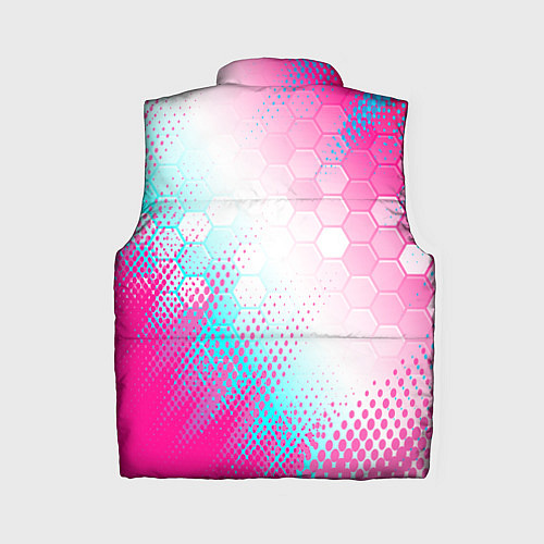 Женский жилет BMW neon gradient style: надпись, символ / 3D-Черный – фото 2