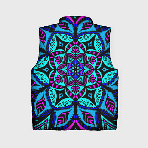 Женский жилет Яркая цветная мандала / 3D-Черный – фото 2
