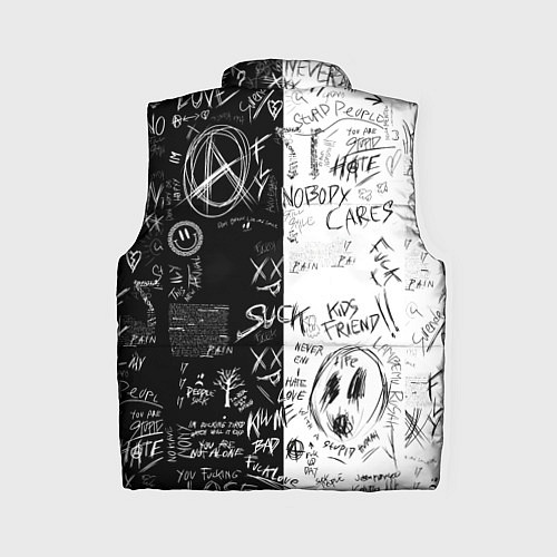 Женский жилет Dead inside mood ZXC / 3D-Черный – фото 2