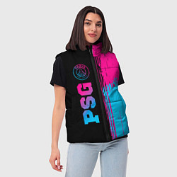 Женский жилет PSG - neon gradient: по-вертикали, цвет: 3D-черный — фото 2