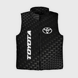 Женский жилет Toyota карбоновый фон, цвет: 3D-черный
