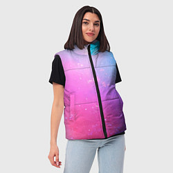 Женский жилет Звёздное геометрическое небо, цвет: 3D-красный — фото 2