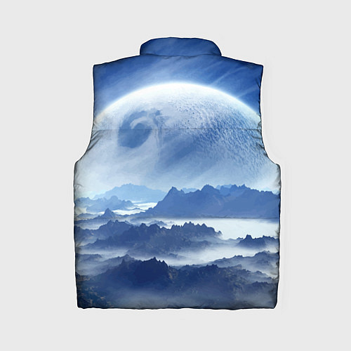 Женский жилет Mountains - fantasy planet / 3D-Черный – фото 2