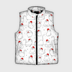 Женский жилет Паттерн новогодний котик