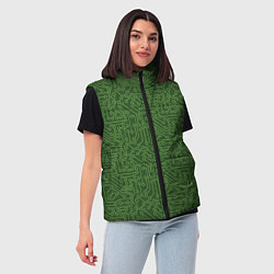 Женский жилет Милитари компьютерная плата, цвет: 3D-красный — фото 2