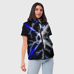 Женский жилет Молния в космосе, цвет: 3D-светло-серый — фото 2