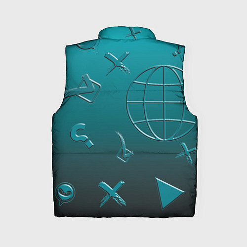 Женский жилет Символы соцсетей / 3D-Черный – фото 2