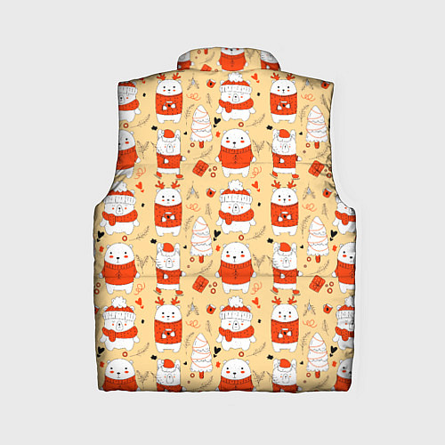 Женский жилет New year bears / 3D-Светло-серый – фото 2