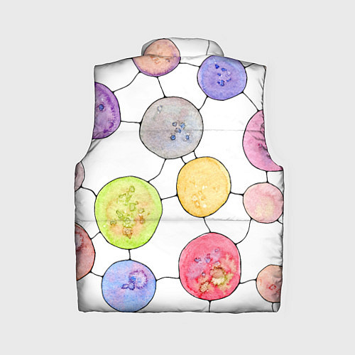 Женский жилет Акварельные круги, узор / 3D-Красный – фото 2