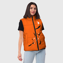 Женский жилет Рыжая лисица, цвет: 3D-черный — фото 2