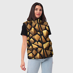 Женский жилет Каменные соты, цвет: 3D-черный — фото 2