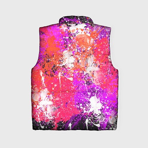 Женский жилет Разбрызганная красная краска - темный фон / 3D-Красный – фото 2