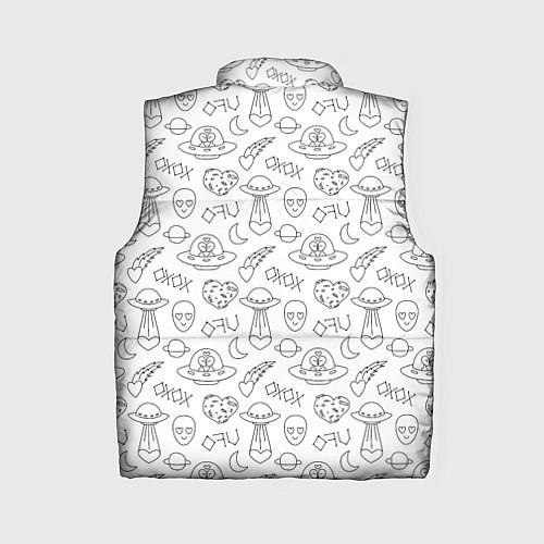 Женский жилет Влюбленные пришельцы в бесконечном космосе / 3D-Черный – фото 2