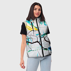 Женский жилет Абстракция лед, цвет: 3D-светло-серый — фото 2