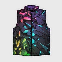 Женский жилет Неоновые абстрактные каменные плиты
