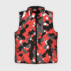 Женский жилет Красно-черный камуфляж