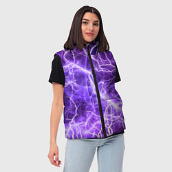 Женский жилет Текстура молнии, электро, цвет: 3D-светло-серый — фото 2