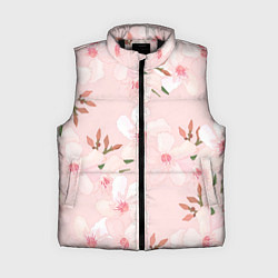 Женский жилет Нежные лепестки, цвет: 3D-черный
