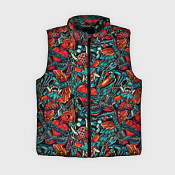 Женский жилет Ирезуми Японские маски, цвет: 3D-черный